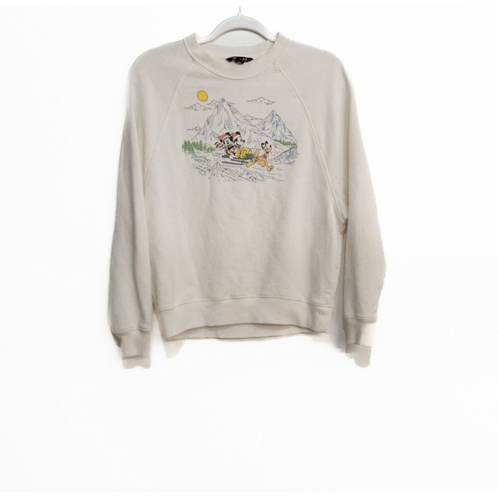 Disney X AE Womens White Polycotton Hoodie Pluto Minnie & Mickey Mouse 2XS